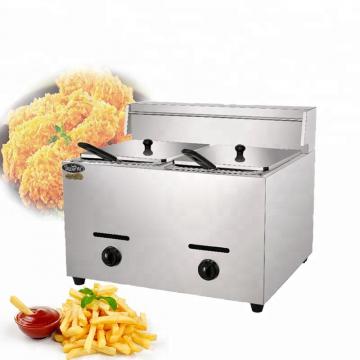 Counter Top Commercial Gas Deep Fryer with Dual Rank and Top